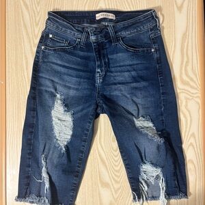 Guess Blue Denim Jeans with Silver Button